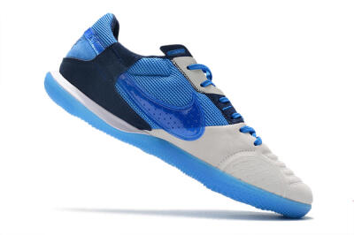Nike Street Gato IC Low-Tops Football Shoes - Grey/Blue
