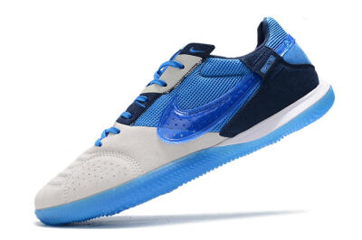 Nike Street Gato IC Low-Tops Football Shoes - Grey/Blue