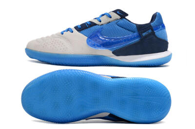 Nike Street Gato IC Low-Tops Football Shoes - Grey/Blue