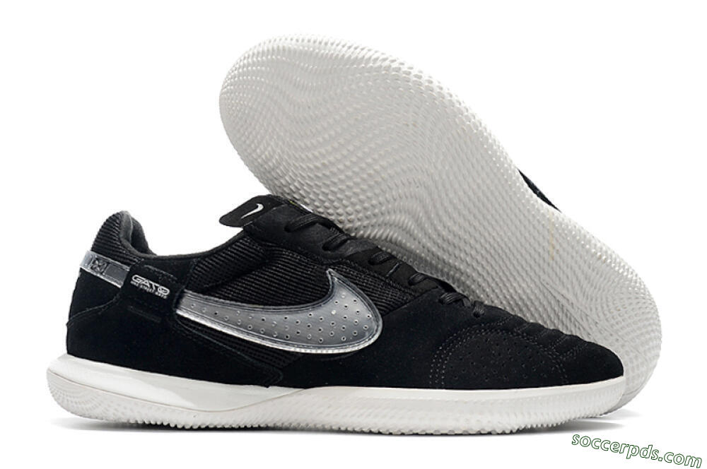 Nike Street Gato IC Low-Tops Football Shoes - Black/White 1