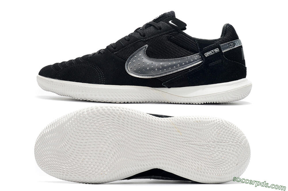 Nike Street Gato IC Low-Tops Football Shoes - Black/White 0