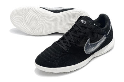 Nike Street Gato IC Low-Tops Football Shoes - Black/White