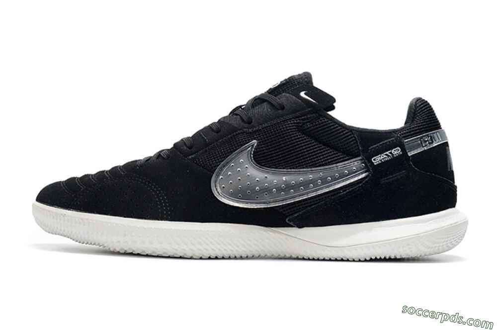 Nike Street Gato IC Low-Tops Football Shoes - Black/White 2