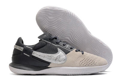 Nike Street Gato IC Low-Tops Football Shoes - Beige/Silver/Black