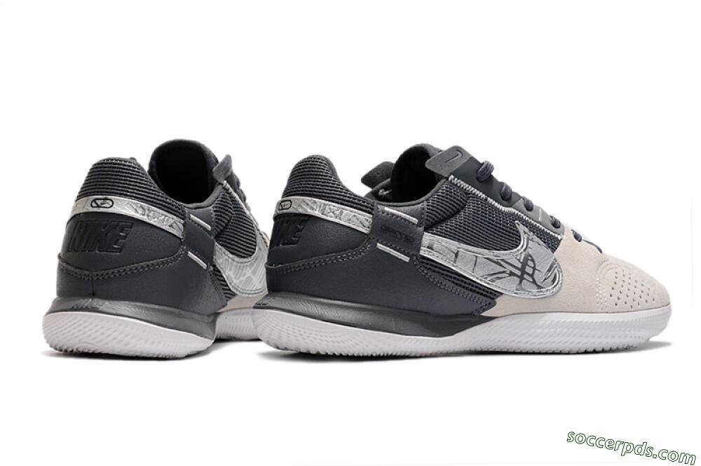 Nike Street Gato IC Low-Tops Football Shoes - Beige/Silver/Black 6
