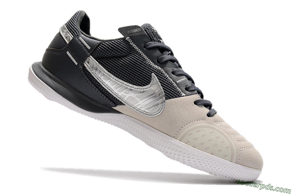 Nike Street Gato IC Low-Tops Football Shoes - Beige/Silver/Black 4