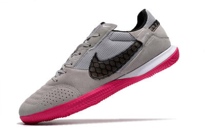 Nike Street Gato IC Low-Tops Football Shoes - Grey/Black/Pink