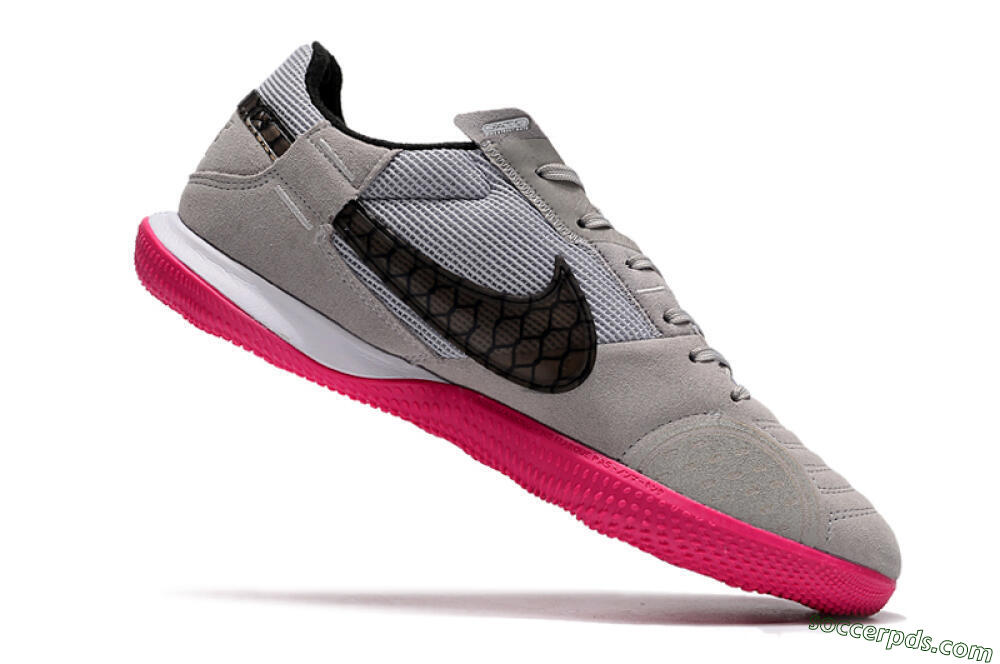 Nike Street Gato IC Low-Tops Football Shoes - Grey/Black/Pink 4