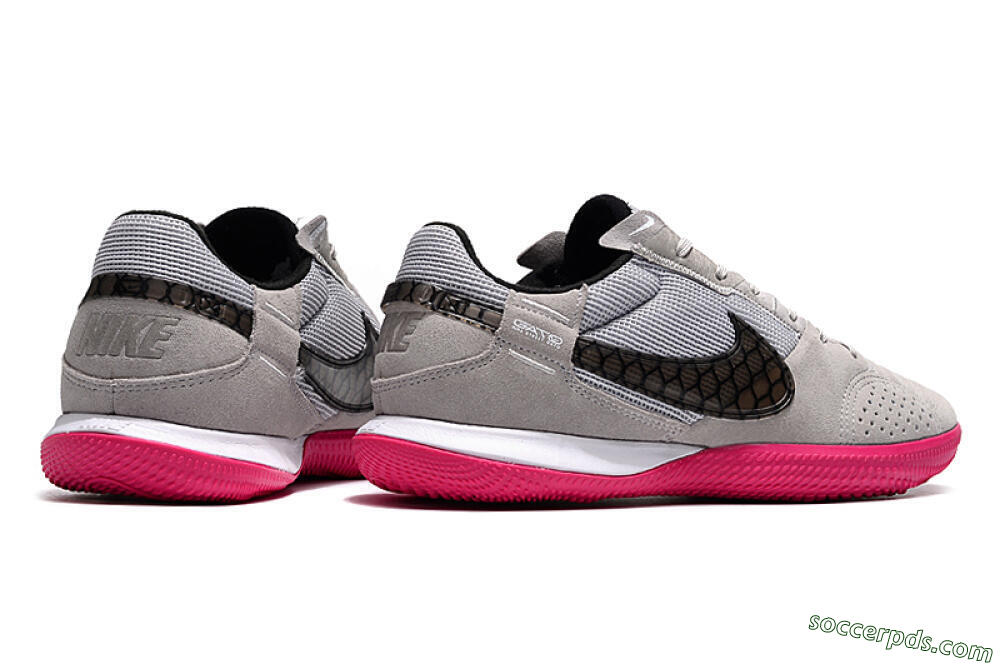 Nike Street Gato IC Low-Tops Football Shoes - Grey/Black/Pink 6