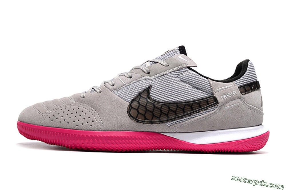 Nike Street Gato IC Low-Tops Football Shoes - Grey/Black/Pink 2