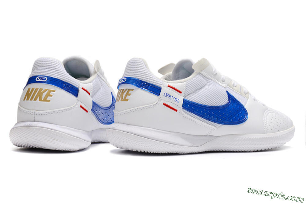 Nike Street Gato IC Low-Tops Football Shoes - White/Red/Blue 6