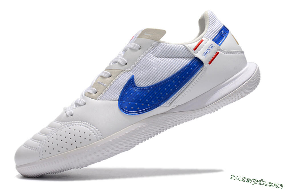 Nike Street Gato IC Low-Tops Football Shoes - White/Red/Blue 5