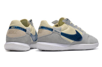 Nike Street Gato IC Low-Tops Football Shoes - Grey/Beige/Blue