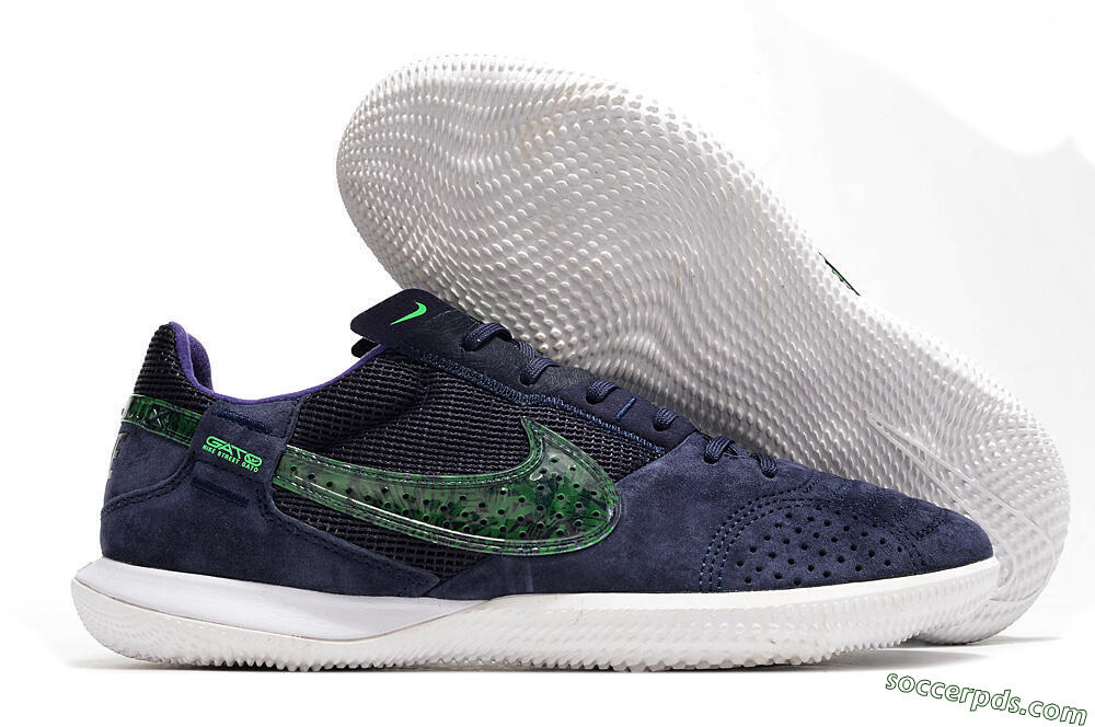 Nike Street Gato IC Low-Tops Football Shoes - Purple/Green/White 1