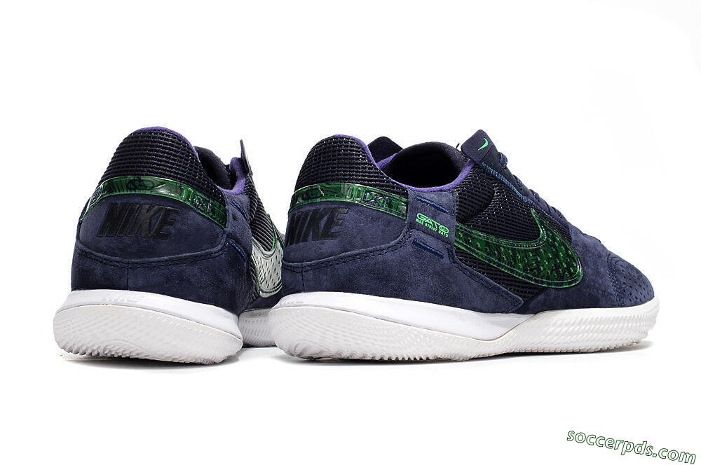Nike Street Gato IC Low-Tops Football Shoes - Purple/Green/White 6