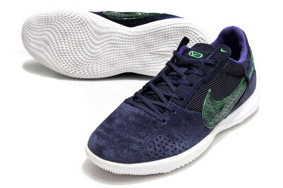 Nike Street Gato IC Low-Tops Football Shoes - Purple/Green/White