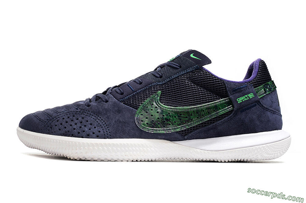 Nike Street Gato IC Low-Tops Football Shoes - Purple/Green/White 2