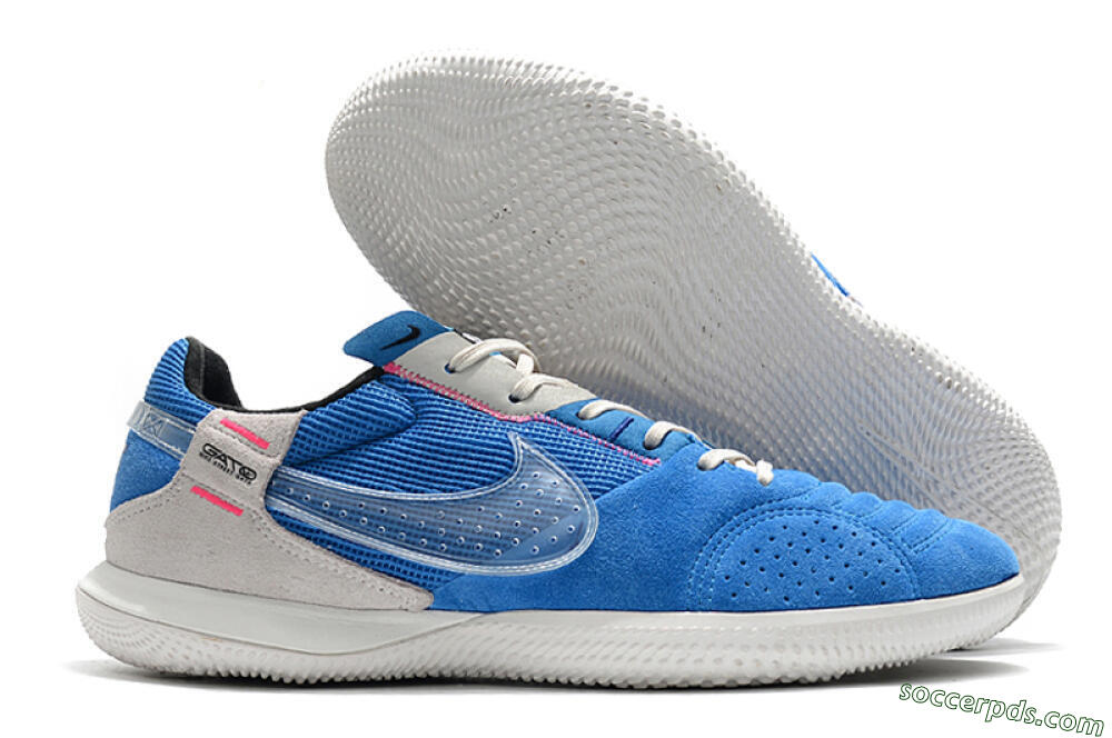 Nike Street Gato IC Low-Tops Football Shoes - Blue/Grey/White 1