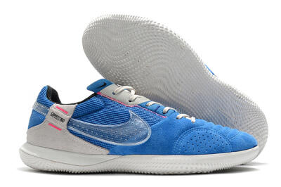 Nike Street Gato IC Low-Tops Football Shoes - Blue/Grey/White