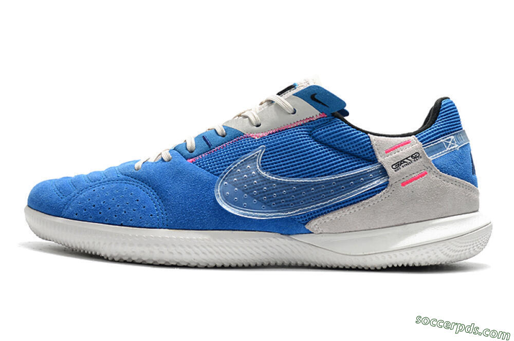 Nike Street Gato IC Low-Tops Football Shoes - Blue/Grey/White 2
