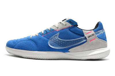 Nike Street Gato IC Low-Tops Football Shoes - Blue/Grey/White