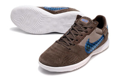 Nike Street Gato IC Low-Tops Football Shoes - Brown/Blue/White