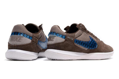 Nike Street Gato IC Low-Tops Football Shoes - Brown/Blue/White
