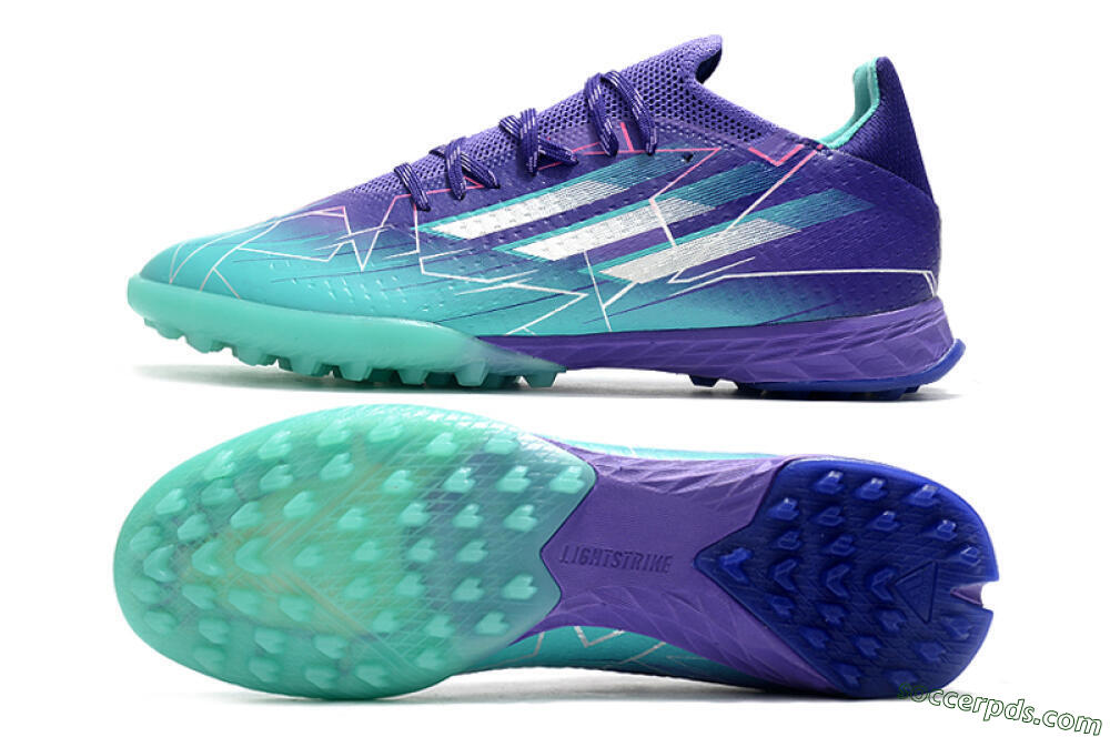 Adidas X Speedflow.1 TF Low-Tops Football Shoes - Jade/Silver/Purple 0