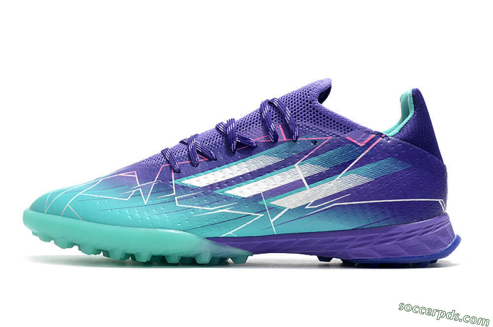 Adidas X Speedflow.1 TF Low-Tops Football Shoes - Jade/Silver/Purple 2