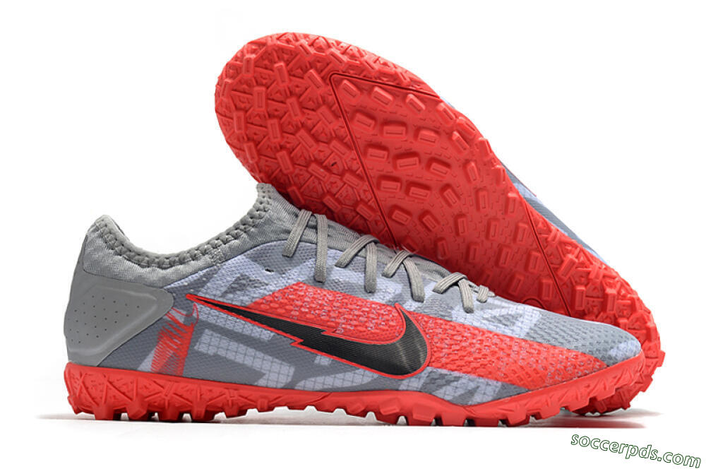 Nike Mercurial Vapor 13 Pro TF Low-Tops Football Shoes - Grey/Black/Red 1