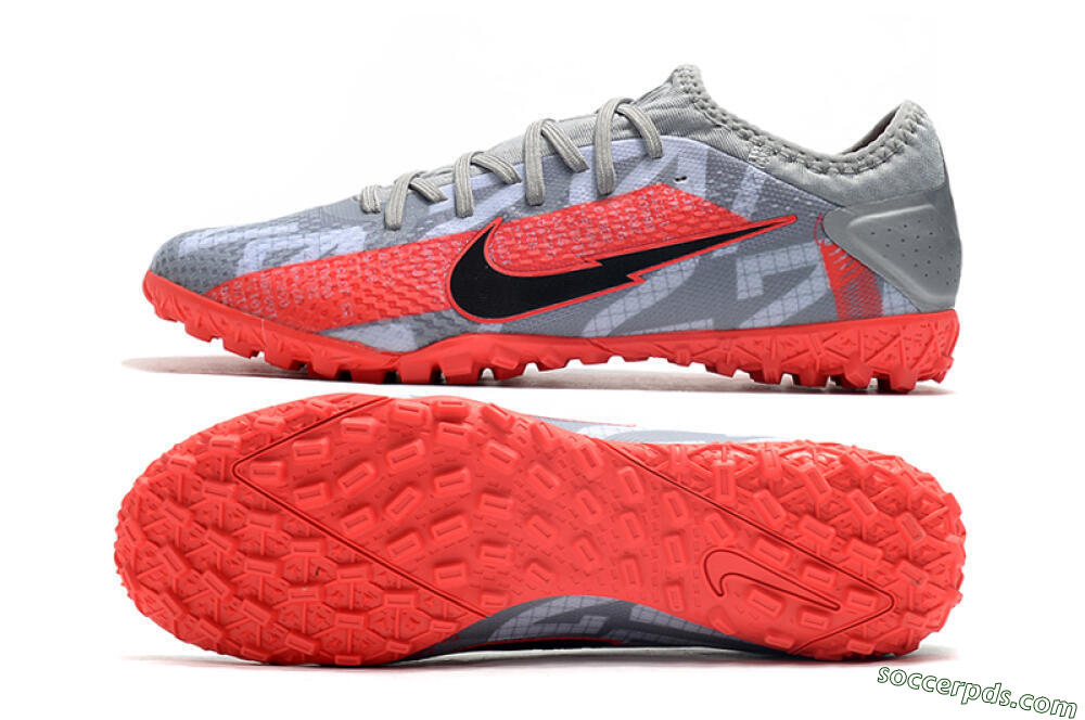 Nike Mercurial Vapor 13 Pro TF Low-Tops Football Shoes - Grey/Black/Red 0