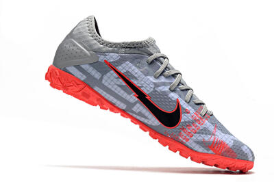 Nike Mercurial Vapor 13 Pro TF Low-Tops Football Shoes - Grey/Black/Red