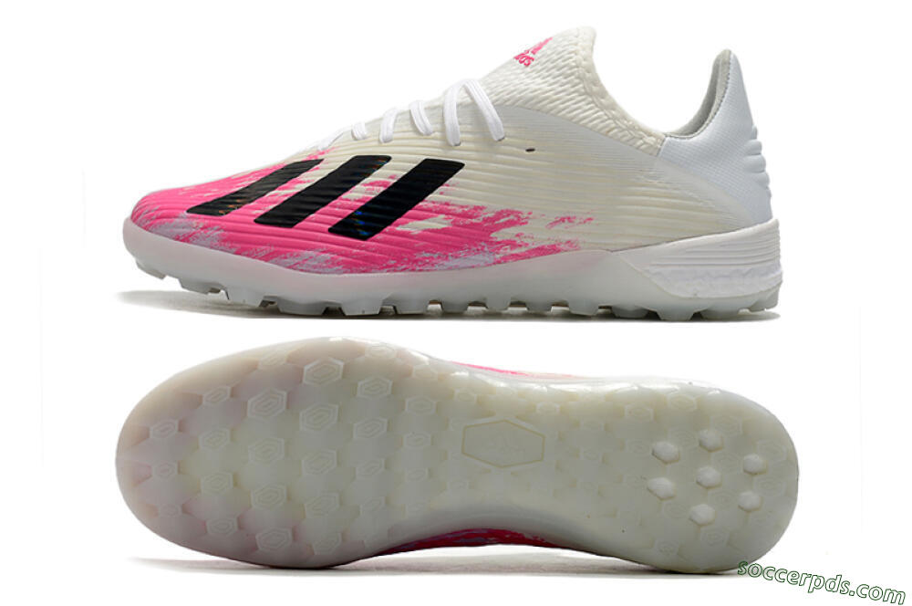 Adidas X 19.1 TF Low-Tops Football Shoes - Pink/Black/White 0