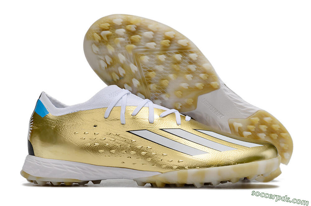 Adidas X Speedportal.1 TF Low-Tops Football Shoes - Gold/White/Blue 1