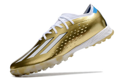 Adidas X Speedportal.1 TF Low-Tops Football Shoes - Gold/White/Blue