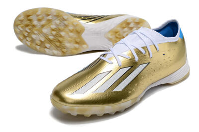 Adidas X Speedportal.1 TF Low-Tops Football Shoes - Gold/White/Blue