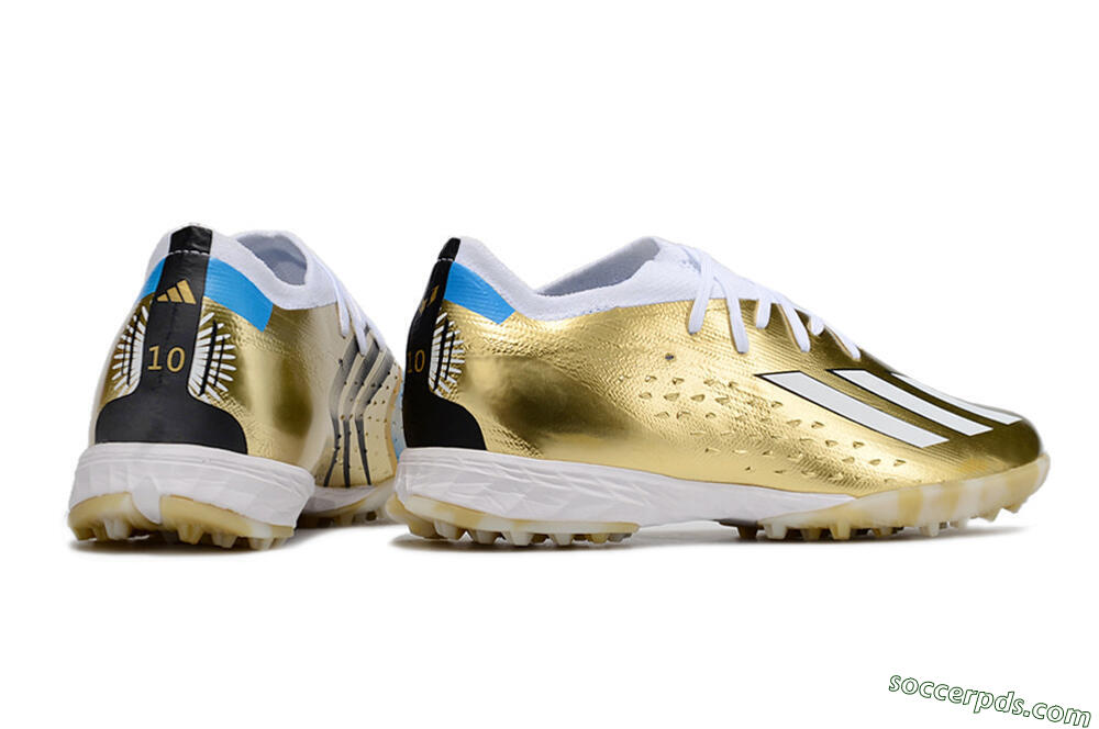 Adidas X Speedportal.1 TF Low-Tops Football Shoes - Gold/White/Blue 6