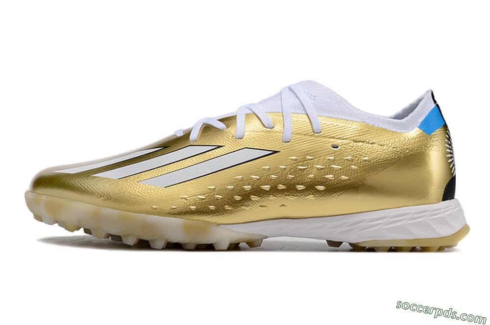 Adidas X Speedportal.1 TF Low-Tops Football Shoes - Gold/White/Blue 2