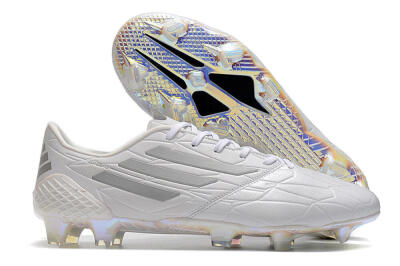 Adidas F50 Adizero Ghosted FG Low-Tops Football Boots - White/Grey/Silver
