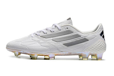 Adidas F50 Adizero Ghosted FG Low-Tops Football Boots - White/Grey/Silver