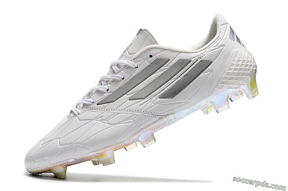 Adidas F50 Adizero Ghosted FG Low-Tops Football Boots - White/Grey/Silver 5