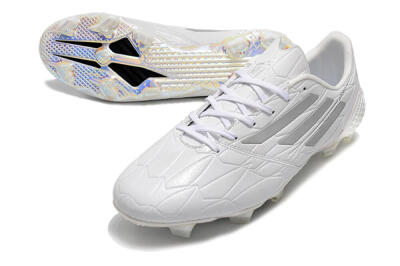 Adidas F50 Adizero Ghosted FG Low-Tops Football Boots - White/Grey/Silver