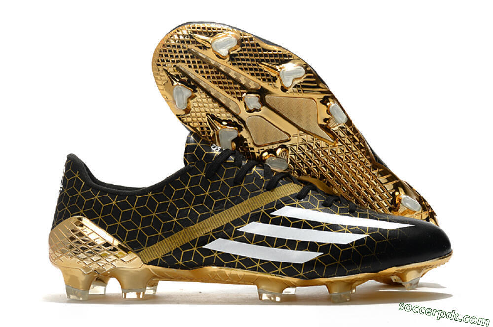 Adidas F50 Adizero Ghosted FG Low-Tops Football Boots - Black/White/Gold 1