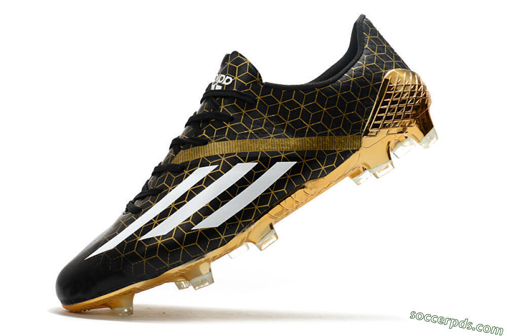 Adidas F50 Adizero Ghosted FG Low-Tops Football Boots - Black/White/Gold 5