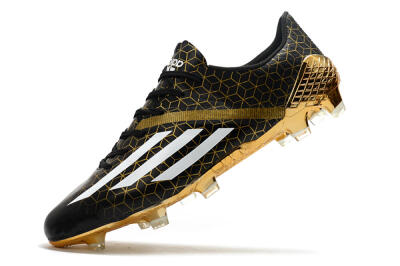 Adidas F50 Adizero Ghosted FG Low-Tops Football Boots - Black/White/Gold