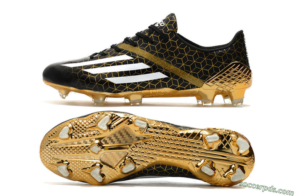 Adidas F50 Adizero Ghosted FG Low-Tops Football Boots - Black/White/Gold 0