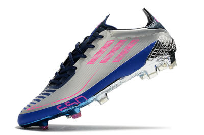 Adidas F50 Adizero Ghosted FG Low-Tops Football Boots - Silver/Pink/Blue
