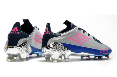 Adidas F50 Adizero Ghosted FG Low-Tops Football Boots - Silver/Pink/Blue