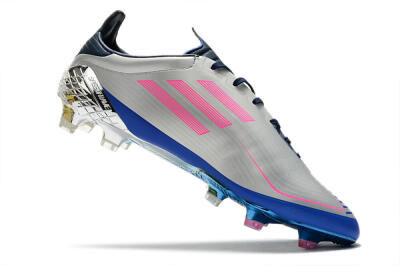 Adidas F50 Adizero Ghosted FG Low-Tops Football Boots - Silver/Pink/Blue