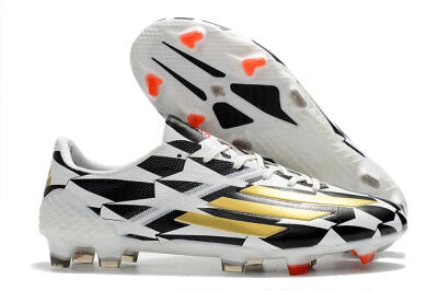 Adidas F50 Adizero Ghosted FG Low-Tops Football Boots - White/Black/Gold